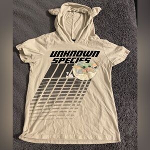 Star Wars Cream Hoodie with Bold Black Graphic